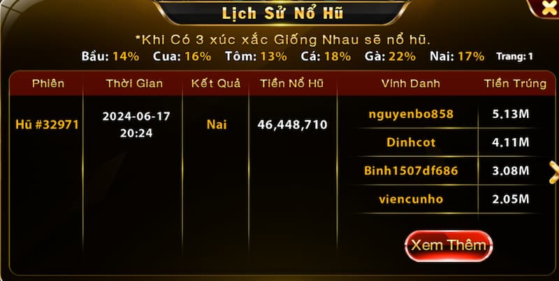 Bầu cua Hit Club: Kinh nghiệm chơi chuyên nghiệp nhất 5 Ghi nhớ, theo dõi lịch sử nổ hũ