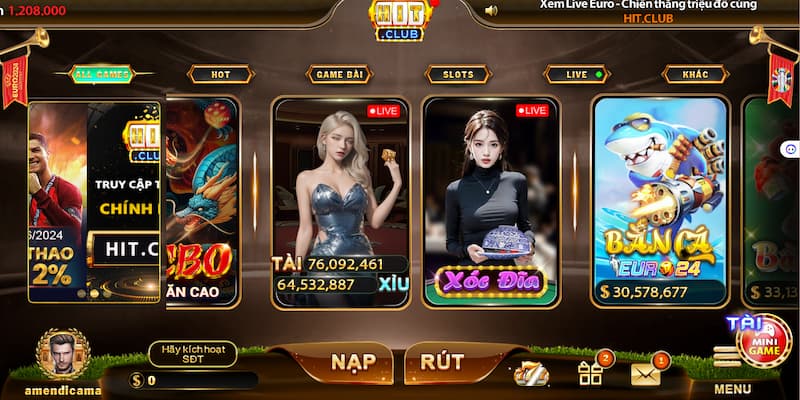 Nạp tiền Hit Club: Hướng dẫn nhanh chóng trong 3 phút 1 Các phương thức nạp tiền Hit club đang có