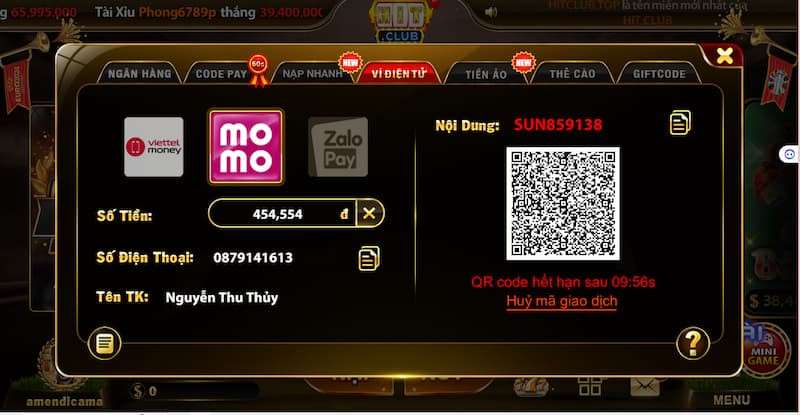 Nạp tiền Hit Club: Hướng dẫn nhanh chóng trong 3 phút 3 Nạp tiền thông qua ví điện tử