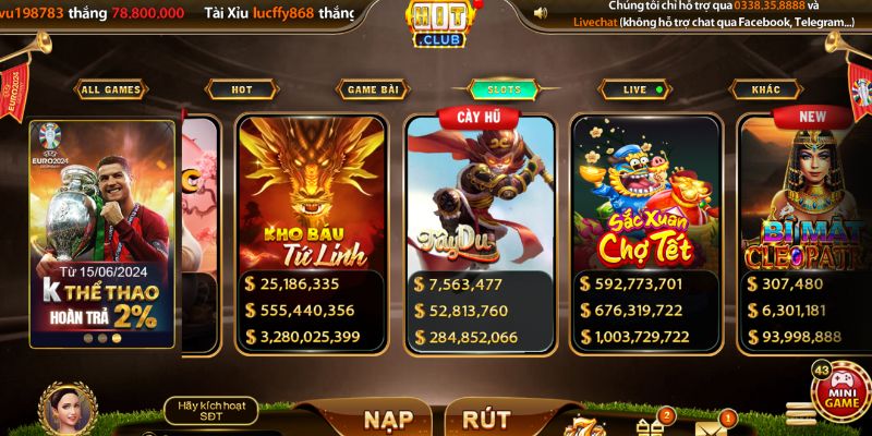 Quay hũ Hit Club: Tìm hiểu về tựa game hot 2025 1 Ưu điểm nổi bật của quay hũ Hit club