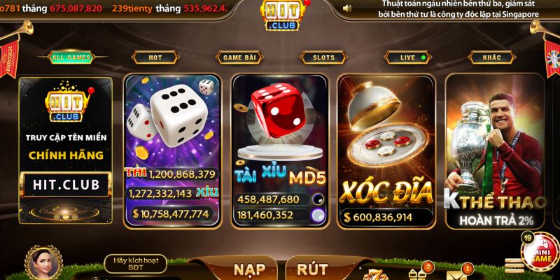 Quay hũ Hit Club: Tìm hiểu về tựa game hot 2025 3 Giao diện trò chơi cực bắt mắt sinh động
